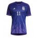 Tanie Strój piłkarski Argentyna Angel Di Maria #11 Koszulka Wyjazdowej MŚ 2022 Krótkie Rękawy
